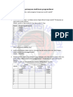 Daftar Pertanyaan Studi Kasus Program Linear