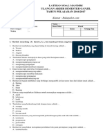 Latihan Soal UAS IPA Kelas 6 PDF