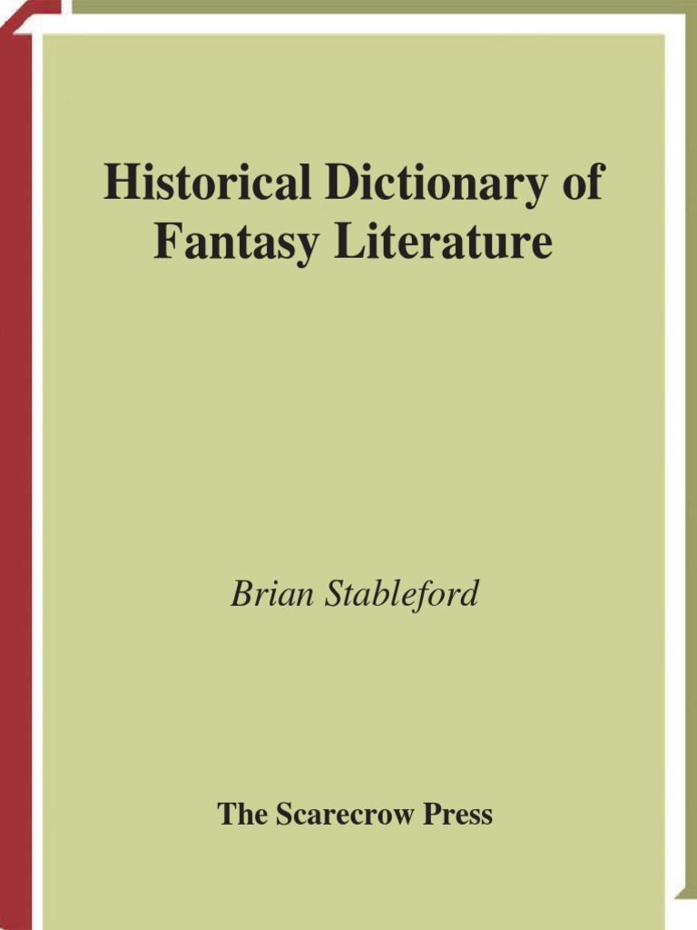 Historical Dictionary of Fantasy Literature PDF PDF King Arthur