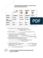 Complete the Sentences According to the Data Using the Comparatives and Superlatives