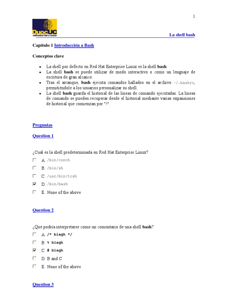 Introducción a Bash 4.0 en Linux | PDF | Interfaz de línea de comando ...
