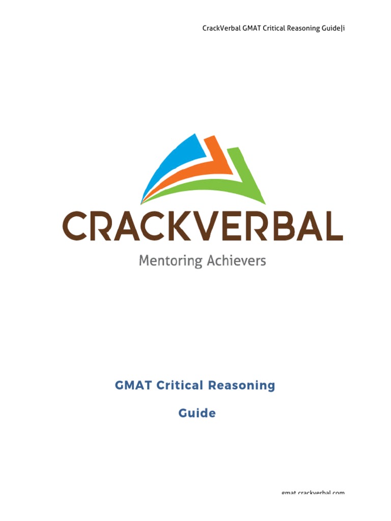 GMAT CRITICAL REASONING GUIDE CONCEPTS PRACTICE QUESTIONS GMAT FOUNDATION COURSE VERBAL E BOOKS PDF intelligence overview