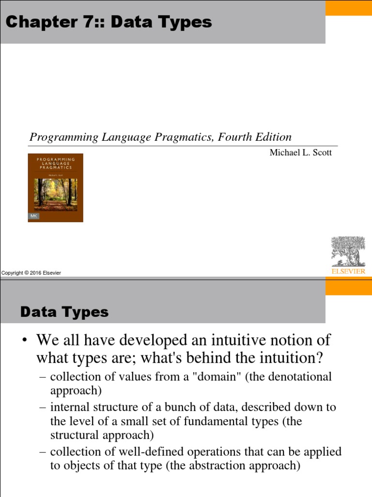 Chapter 7:: Data Types: Programming Language Pragmatics, Fourth Edition ...