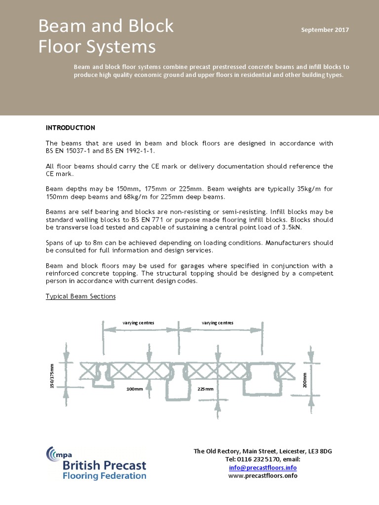 Beam And Block Floor Systems Pdf Concrete Beam Structure
