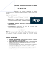 Los Tres Niveles Básicos de Intervención Profesional en Trabajo Social