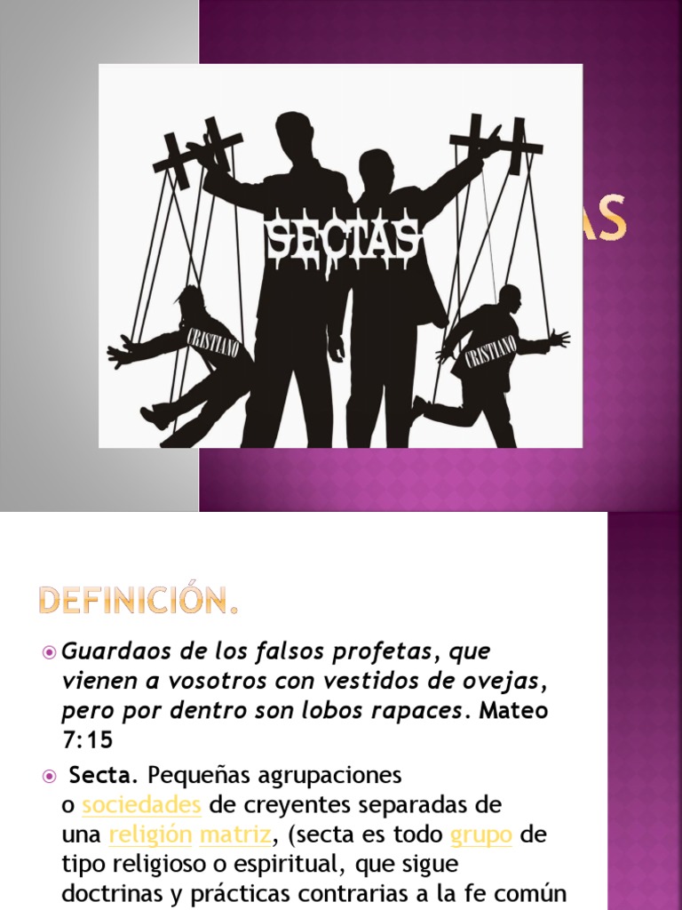 Sectas Presentacion | PDF | Secta | Cristo (título)