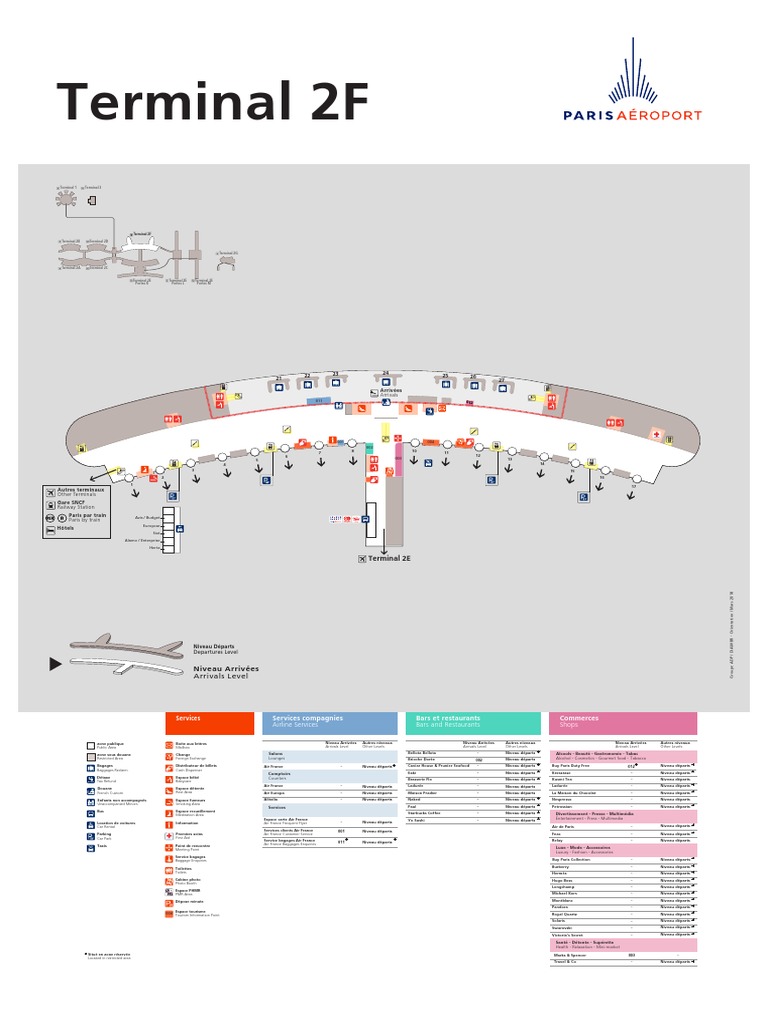 Plan Terminal 2F CDG Roissy Business