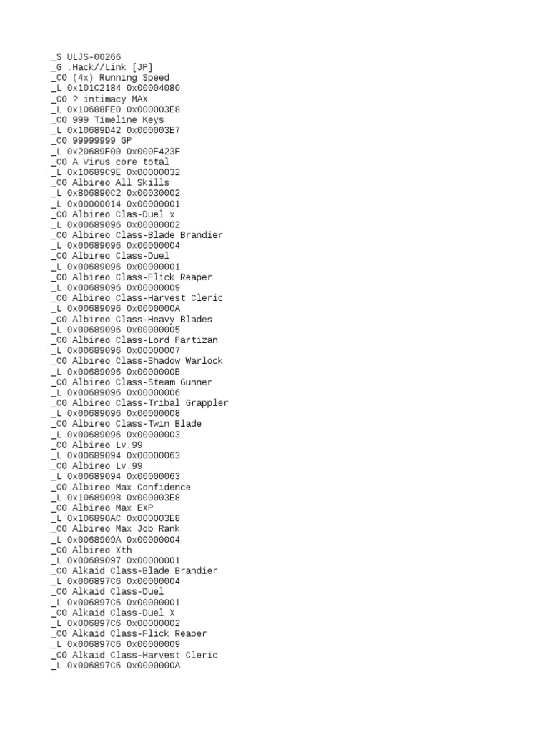 Cheat Cw Codes Txt Leisure Sports