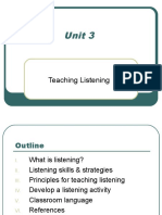 Unit 3: Teaching Listening