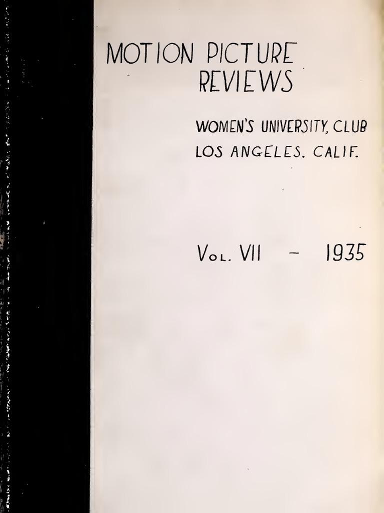 Motion Picture Reviews (1935)