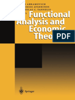 Functional Analysis and Economic Theory