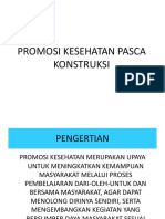 Promosi Kesehtan Pasca Konstruksi