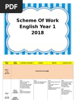 Scheme of Work English Year 1 2018