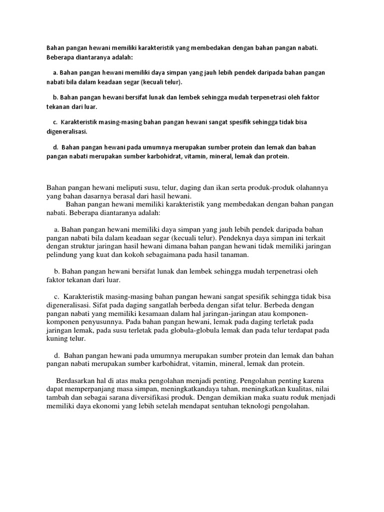 Bahan Pangan Hewani Pdf