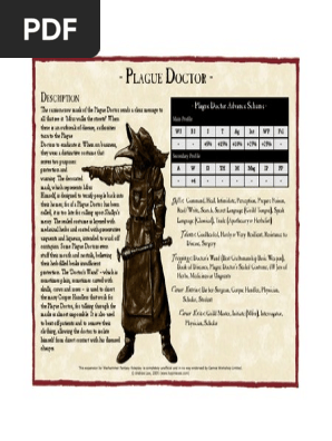 Plague Doctor[Fan Wfrp2]