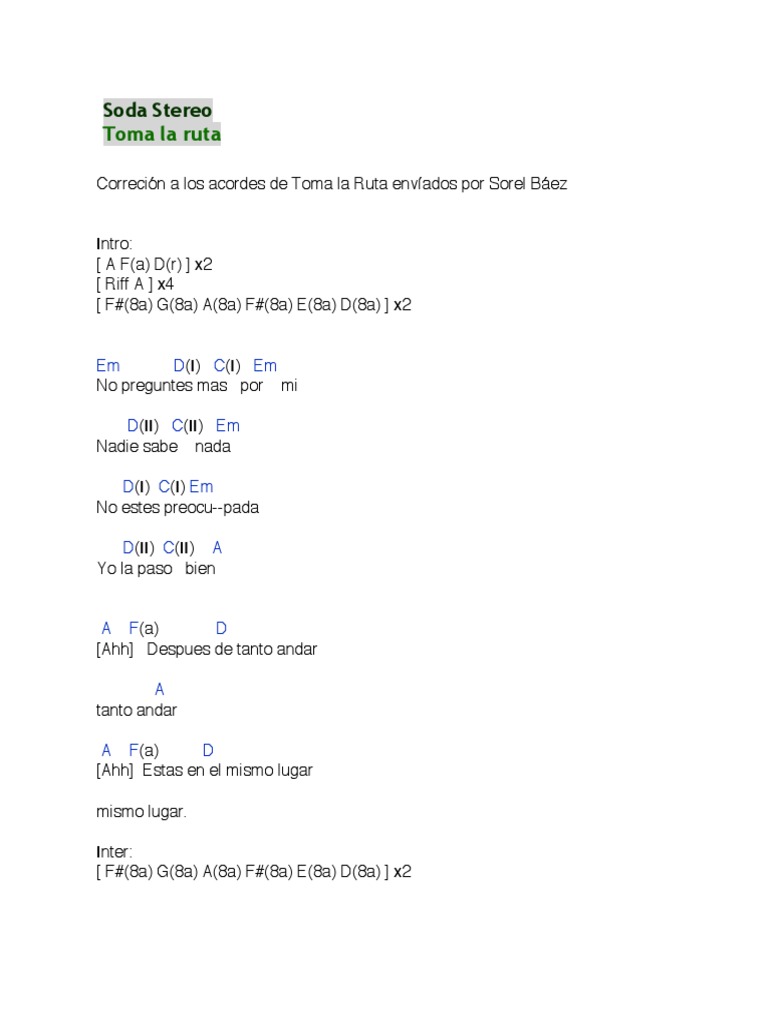 Soda Stereo Toma La Ruta Ocio