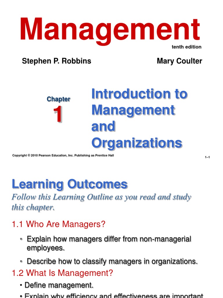 C-1 Introduction To Management and Organizations | PDF | Interpersonal ...