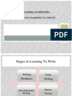 Teaching of Writing Stages in Learning To Write