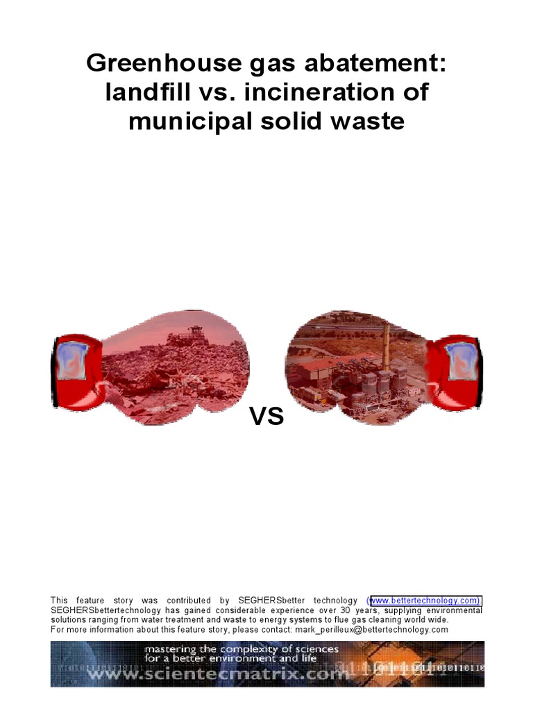 Greenhouse Gas Incineration Vs Landfill Download Free PDF