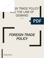 Foreign Trade Policy and The Law of Demand: Group 5