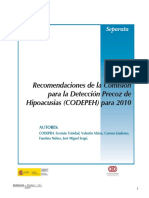 Codepeh 2010 Deteccion Precoz Hipoacusias PDF