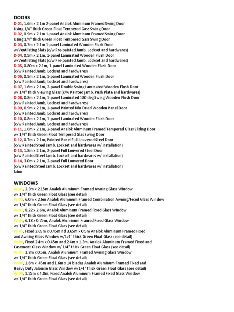 Aluminum and Wooden Doors & Windows | PDF | Window | Homogeneous ...