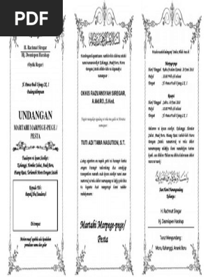 97 Contoh Undangan Martahi Terbaru Contoh Undangan