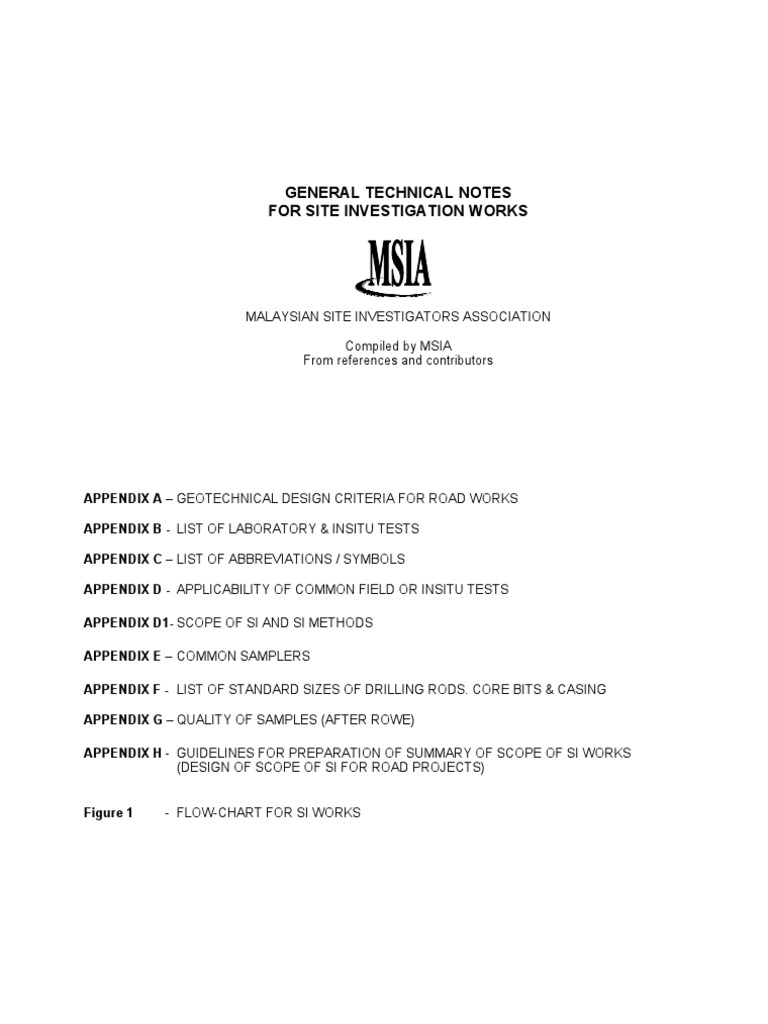 Site Investigation Technical Notes | PDF | Soil Mechanics | Deep Foundation