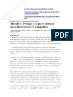 Perspectiva Para Sistema Bancáaio Brasileiro e Negativa