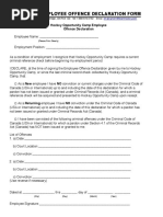 Employee Offence Declaration Form