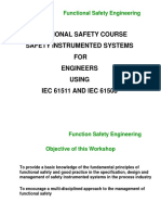 Functional Safety Course Safety Instrumented Systems FOR Engineers Using IEC 61511 AND IEC 61508