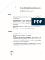 Modificación al Reglamento General de la Universidad Técnica Federico Santa María