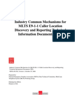 Industry Common Mechanisms For MLTS E9-1-1 Caller Location Discovery and Reporting Technical Information Documents (TID)