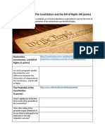 Webercise Activity: The Constitution and The Bill of Rights (40 Points)