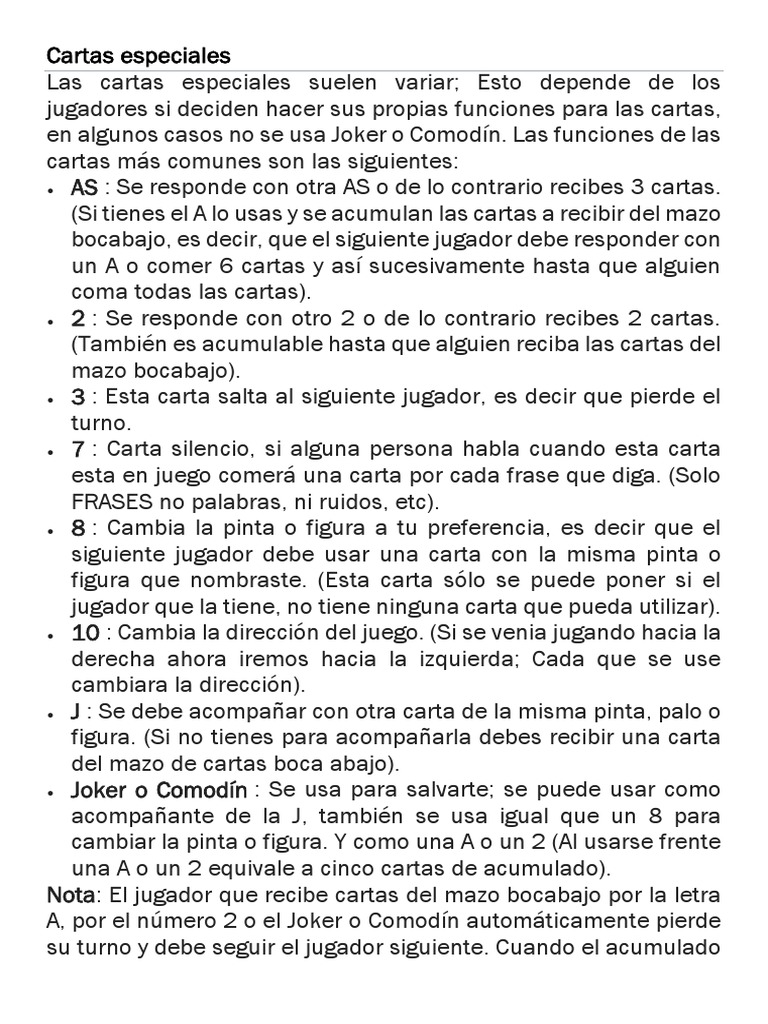 8 locos juego de cartas