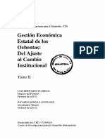 Gestion Económica Estatal de Los Ochenta de Ajues Al Cambio Institucional