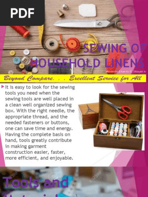 Sewing of Household Linens