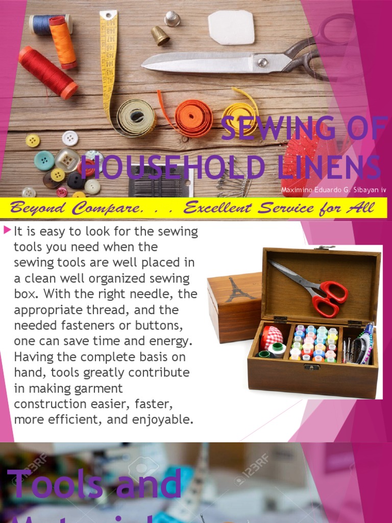 Sewing of Household Linens PDF Sewing Needle Sewing