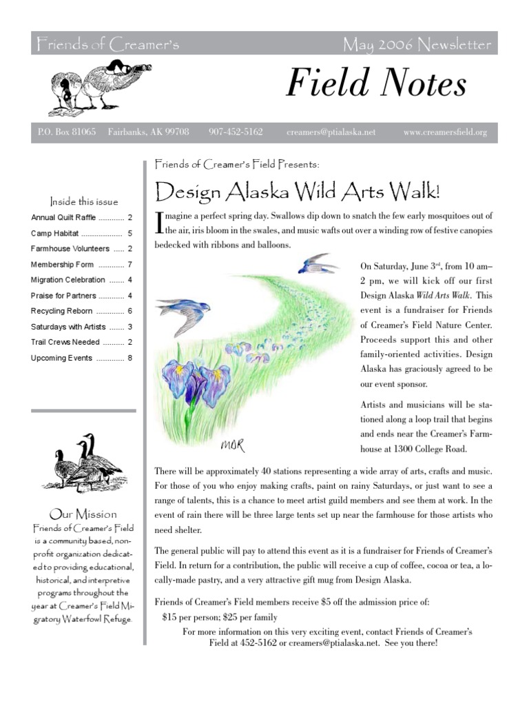 Field Notes: Design Alaska Wild Arts Walk! | PDF | Recycling ...