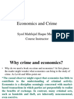 Economics and Crime: Syed Mahfujul Haque Marjan Course Instructor