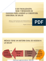 Fiscalizacion Rendicion de Cuentas, Transparencia en Salud