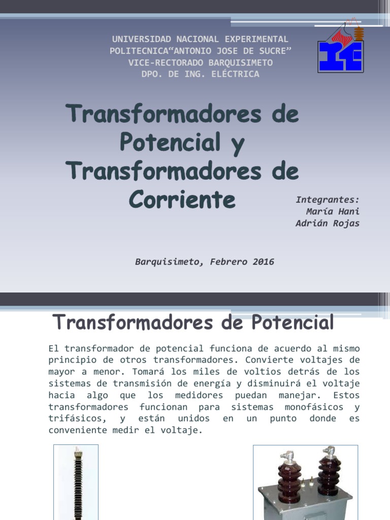 Transformadores TC y TP en Electricidad | PDF | Transformador | Inductor
