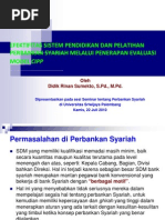Download Efektifitas Sistem Pendidikan  Pelatihan Perbankan Syariah Melalui Penerapan Evaluasi Model CIPP by Nur Fitrianawati SN38444481 doc pdf