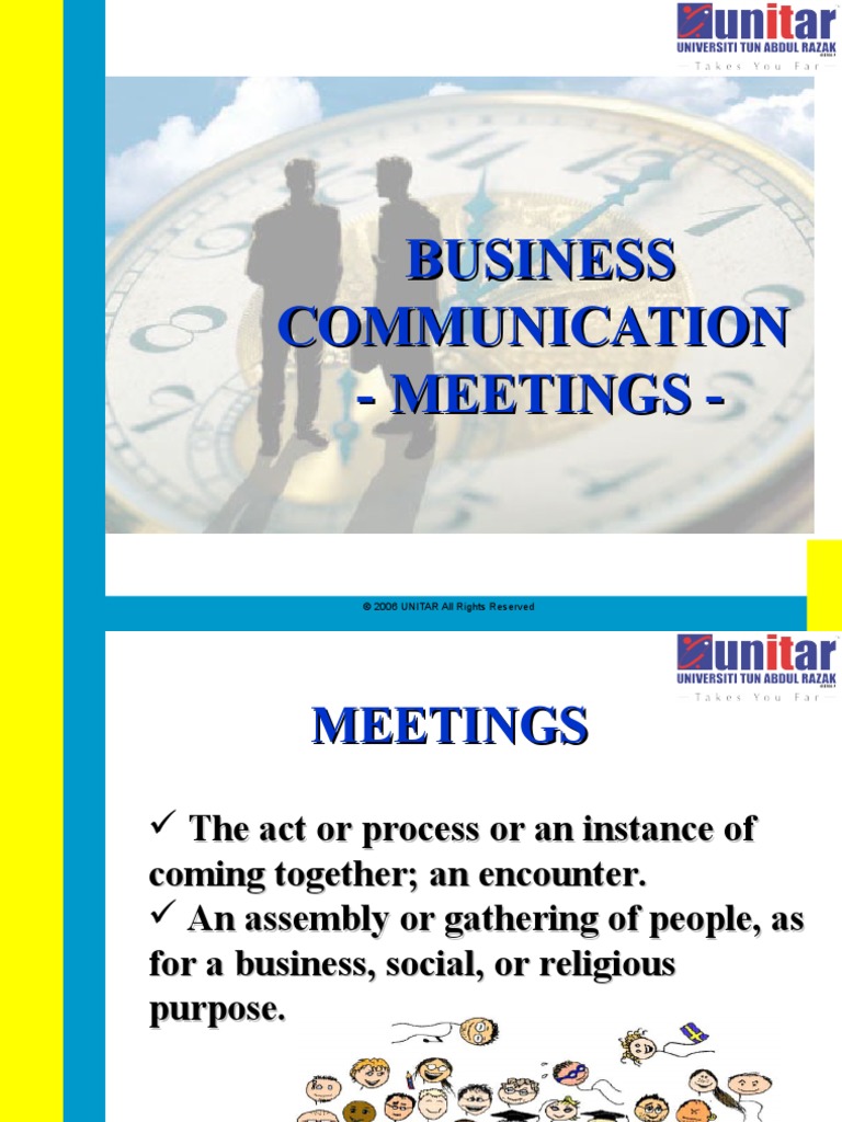 Business Communication - Meetings | PDF | Committee | Government