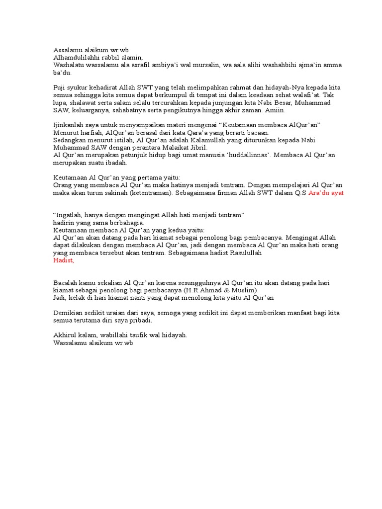 Naskah Pidato Singkat Pdf