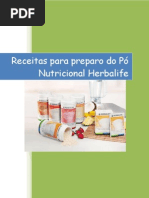 Receitas para preparo do pó nutricional Herbalife