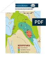 Mapa Primeras Civilizaciones en Mesopotamia