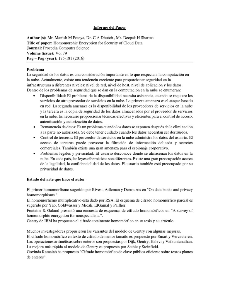 Homomorphic Encryption for Cloud Security | PDF | Eclipse (Software ...