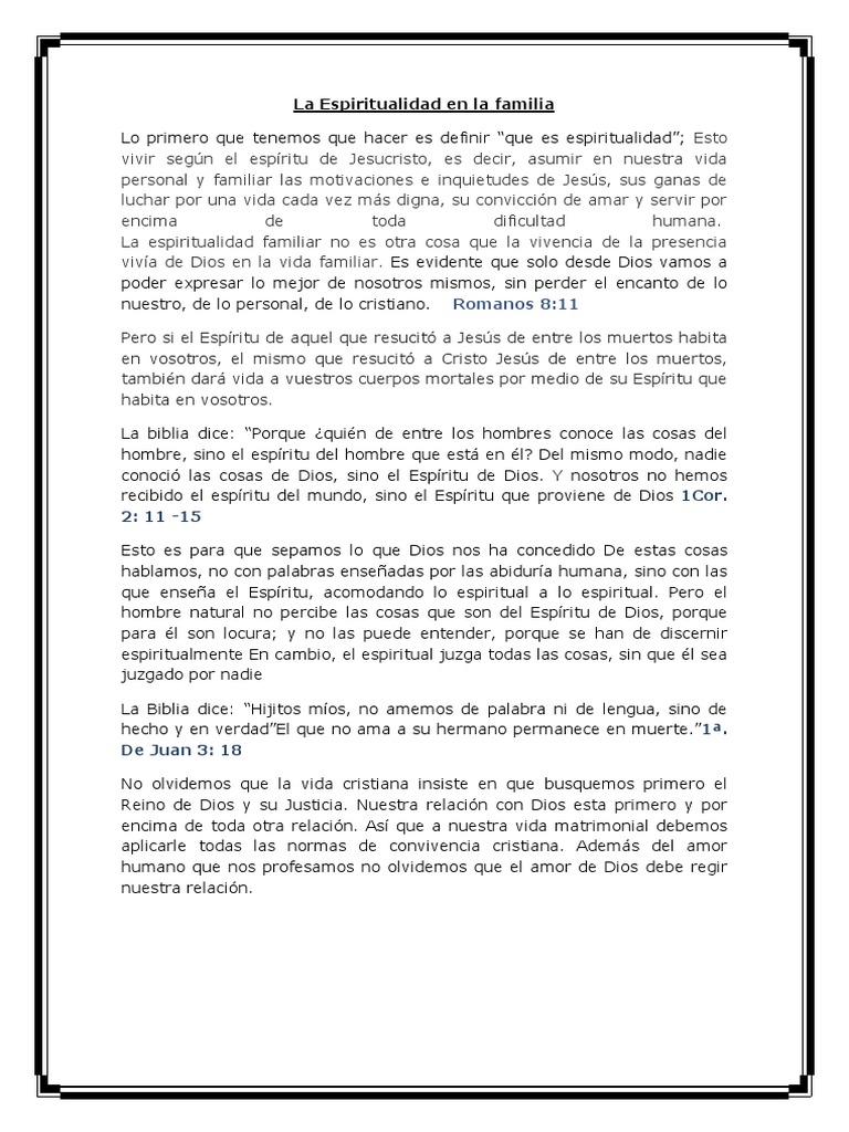 Espiritualidad Familiar y Oración | PDF | Oración | Cristo (título)