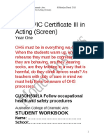 22307VIC Certificate III in Acting (Screen) : Student Workbook